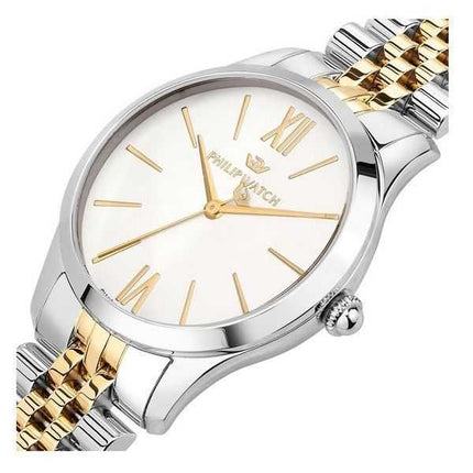 Philip Watch Swiss Made Grace Orologio da donna bicolore in acciaio inossidabile quadrante bianco al quarzo R8253208516 100M