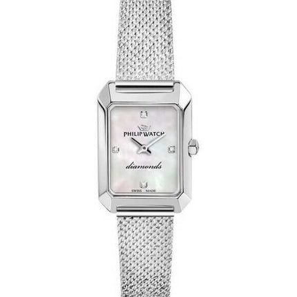 Philip Watch Swiss Made Newport acciaio inossidabile quadrante bianco Sunray orologio da donna al quarzo R8253213501