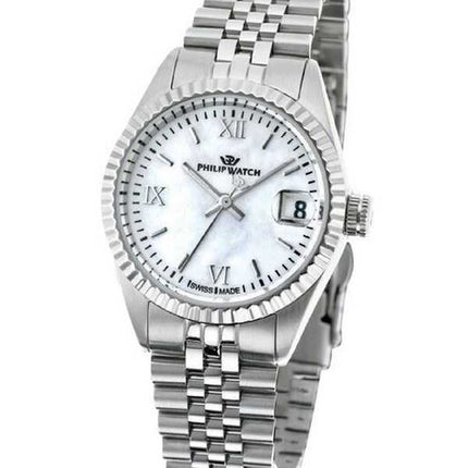 Philip Watch Swiss Made Caribe Urban acciaio inossidabile quadrante bianco quarzo R8253597592 orologio da donna 100M