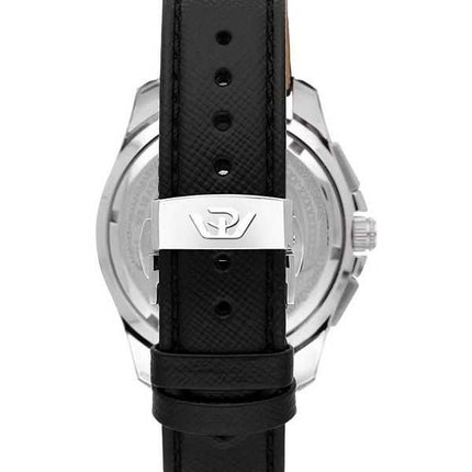 Philip Watch Swiss Made Amalfi Cronografo Cinturino in pelle Quadrante nero Quarzo R8271618002 Orologio da uomo 100M
