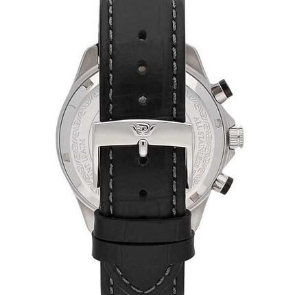 Philip Watch Swiss Made Blaze Cronografo Cinturino in pelle Quadrante nero Quarzo R8271665009 Orologio da uomo 100M