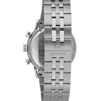 Philip Watch Swiss Made Anniversary Cronografo in acciaio inossidabile quadrante nero al quarzo R8273650002 Orologio da uomo 100