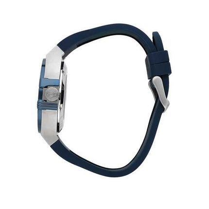 Orologio da uomo Maserati Potenza cinturino in caucciù blu quadrante scheletrato argento automatico R8821108035 100M