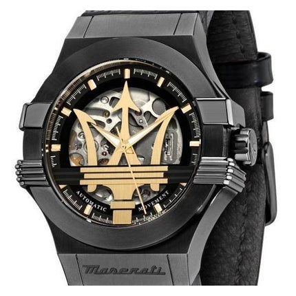 Orologio da uomo Maserati Potenza con quadrante scheletrato automatico R8821108036 100M