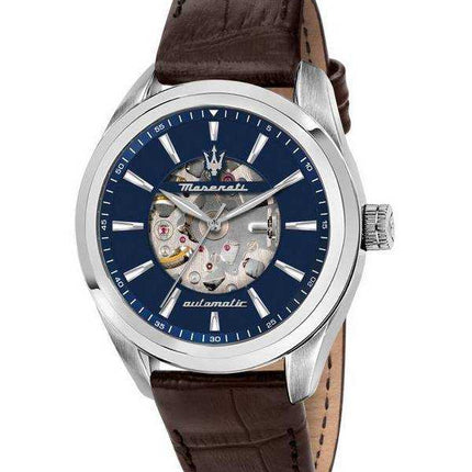 Orologio da uomo Maserati Traguardo quadrante blu scheletro automatico R8821112005 100M