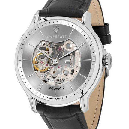 Orologio da uomo Maserati Epoca argento con quadrante scheletrato automatico R8821118005 100M