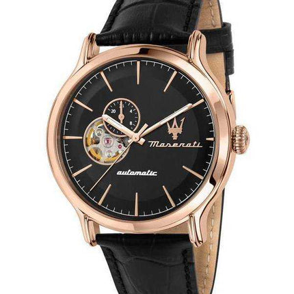 Orologio da uomo Maserati Epoca nero con quadrante a cuore aperto automatico R8821118009 100M