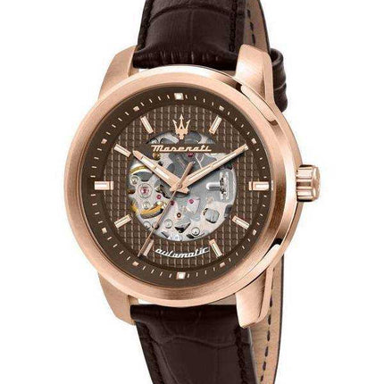 Maserati Successo Brown Skeleton Dial R8821121001 Orologio da uomo