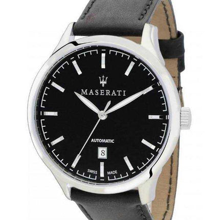 Orologio da uomo Maserati Attrazione quadrante nero Sunray automatico R8821126001