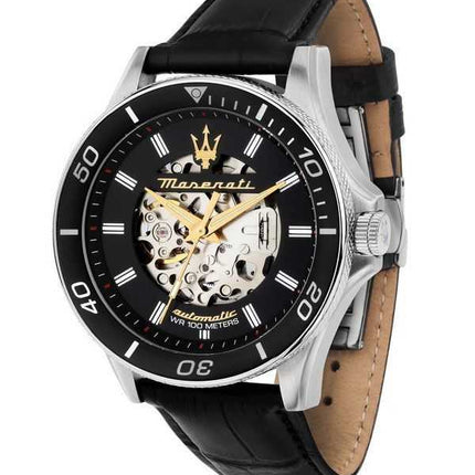 Orologio da uomo Maserati Sfida 2024 Anno del Drago Edizione limitata quadrante scheletrato nero Automatico R8821140003 100M