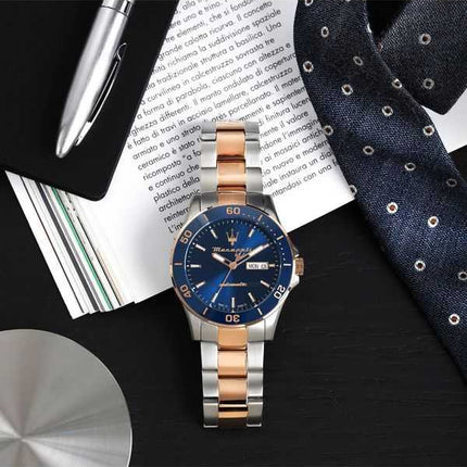 Orologio da uomo Maserati Competizione Lifestyle acciaio inossidabile quadrante blu automatico R8823100001 100M