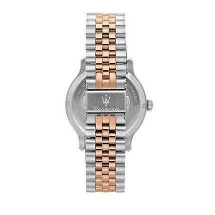 Orologio da uomo Maserati Epoca bicolore in acciaio inossidabile argento con quadrante scheletrato automatico R8823118011 100M