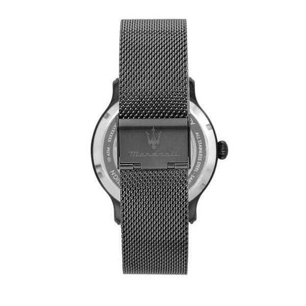 Orologio da uomo Maserati Epoca con cinturino a maglie in acciaio inossidabile quadrante scheletrato blu automatico R8823118012