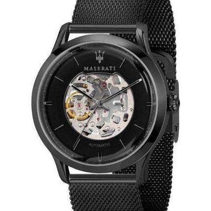 Maserati Ricordo Orologio da uomo automatico R8823133004 con quadrante verde scheletro in maglia di acciaio inossidabile
