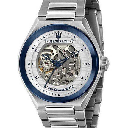 Orologio da uomo automatico Maserati Triconic con quadrante scheletrato R8823139002 100M