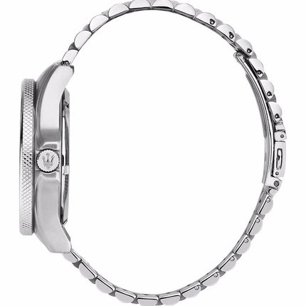 Orologio da uomo Maserati Sfida in acciaio inossidabile con scheletro e quadrante blu Sunray automatico R8823140011 100M