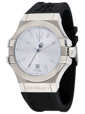 Orologio da uomo Maserati Potenza quadrante argento al quarzo R8851108022 100M