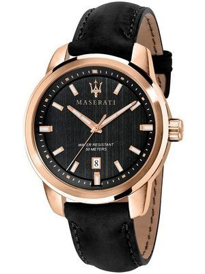 Orologio da uomo Maserati Successo con quadrante nero al quarzo R8851121011