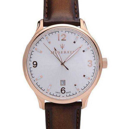 Orologio da uomo Maserati Attrazione con quadrante bianco al quarzo R8851126002 100M