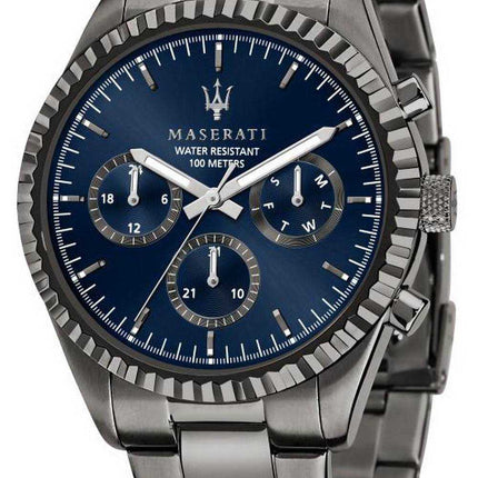 Maserati Competizione Orologio da uomo con quadrante blu in acciaio inossidabile al quarzo R8853100019 100M