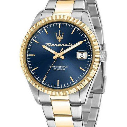 Orologio da uomo Maserati Competizione bicolore in acciaio inossidabile quadrante blu al quarzo R8853100027 100M