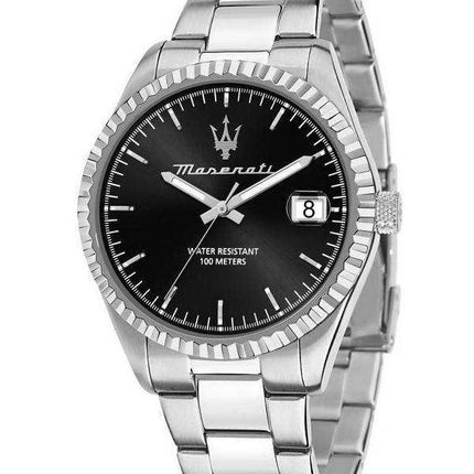 Orologio da uomo Maserati Competizione in acciaio inossidabile con quadrante nero al quarzo R8853100028 100M