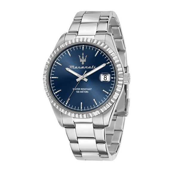 Orologio da uomo Maserati Competizione in acciaio inossidabile quadrante blu al quarzo R8853100029 100M