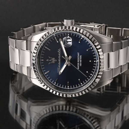 Orologio da uomo Maserati Competizione in acciaio inossidabile quadrante blu al quarzo R8853100029 100M