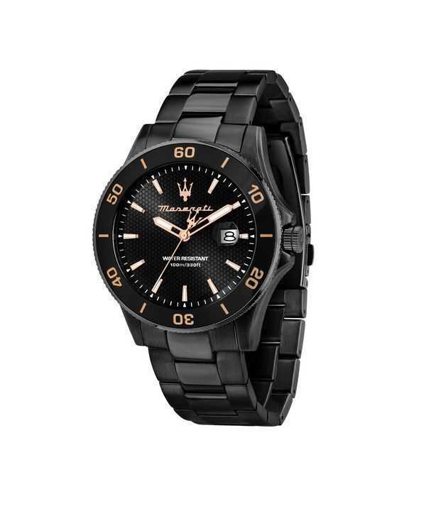 Orologio da uomo Maserati Competizione in acciaio inossidabile quadrante nero al quarzo R8853100035 100M