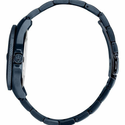 Orologio da uomo Maserati Competizione in acciaio inossidabile con quadrante blu Sunray al quarzo R8853100037 100M
