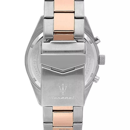 Orologio da uomo Maserati Competition Two Tone in acciaio inossidabile con quadrante blu Sunray al quarzo R8853100040 100M