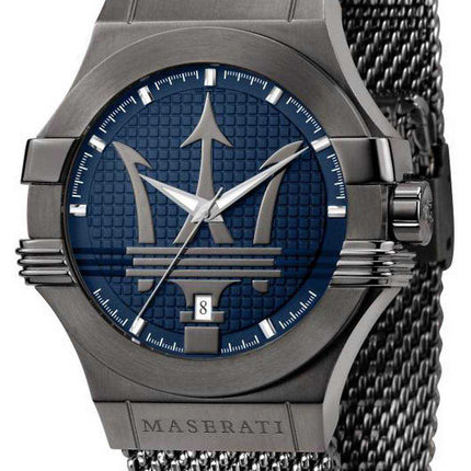 Orologio Maserati Potenza quadrante blu in acciaio inossidabile al quarzo R8853108005 100M da uomo