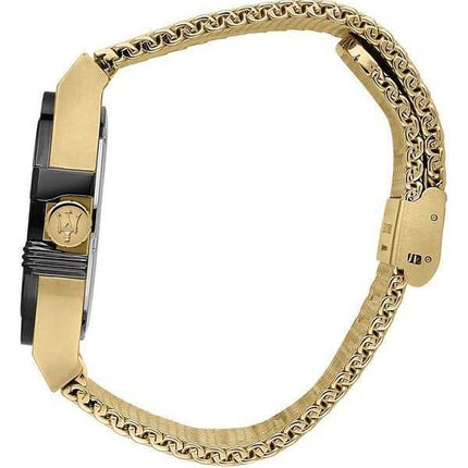 Orologio da uomo Maserati Potenza tono oro acciaio inossidabile quadrante nero quarzo R8853108006 100M