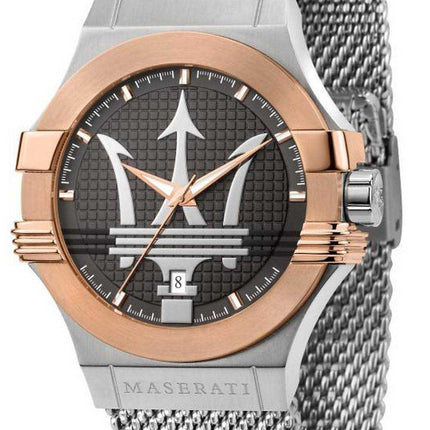 Orologio Maserati Potenza quadrante grigio in acciaio inossidabile al quarzo R8853108007 100M da uomo