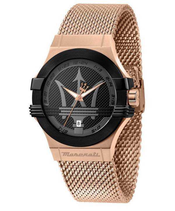 Orologio da uomo Maserati Potenza quadrante nero al quarzo R8853108009 100M