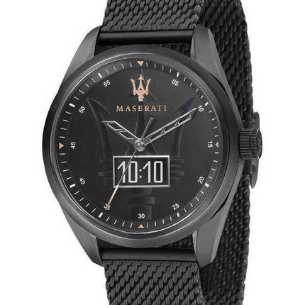 Orologio da uomo Maserati Traguardo con quadrante nero al quarzo R8853112001 100M