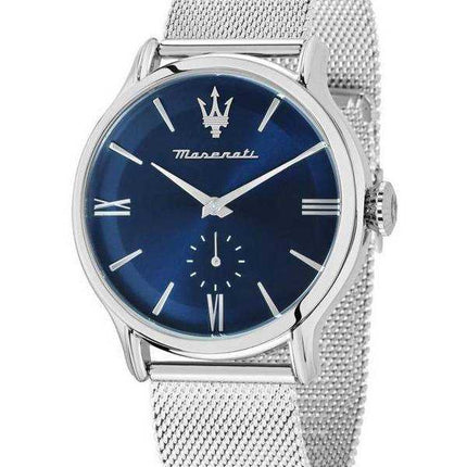 Orologio da uomo Maserati Epoca in maglia di acciaio inossidabile con quadrante blu al quarzo R8853118017 100M