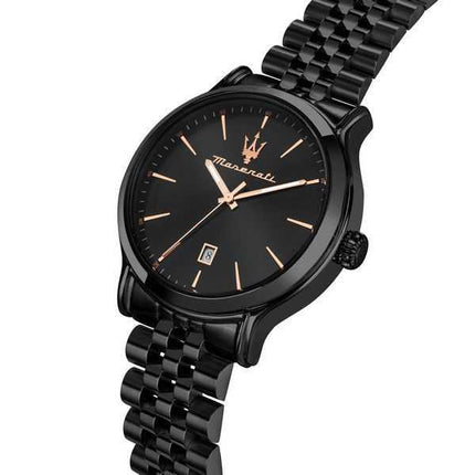Orologio da uomo Maserati Epoca in edizione limitata in acciaio inossidabile quadrante nero al quarzo R8853118022 100M