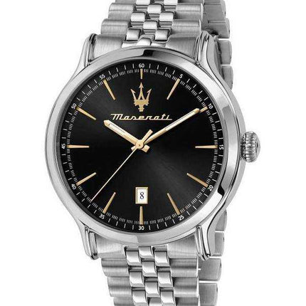 Orologio da uomo Maserati Epoca in acciaio inossidabile con quadrante nero al quarzo R8853118024 100M