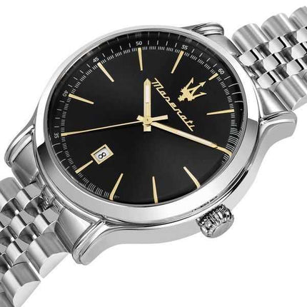 Orologio da coppia Maserati Epoca in acciaio inossidabile con quadrante nero al quarzo R8853118523