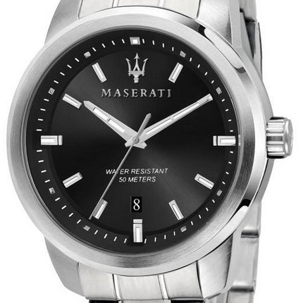 Orologio da uomo Maserati Successo quadrante nero in acciaio inossidabile al quarzo R8853121006