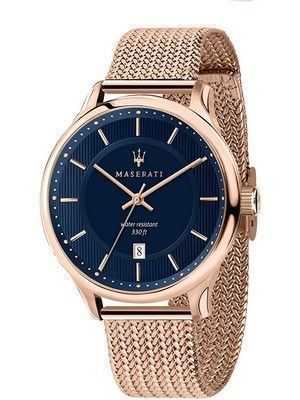 Orologio da uomo Maserati Gentleman con quadrante blu al quarzo R8853136003 100M