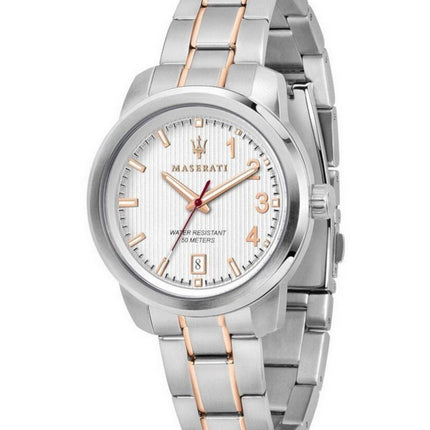 Orologio da donna al quarzo quadrante bianco Maserati Royale R8853137504