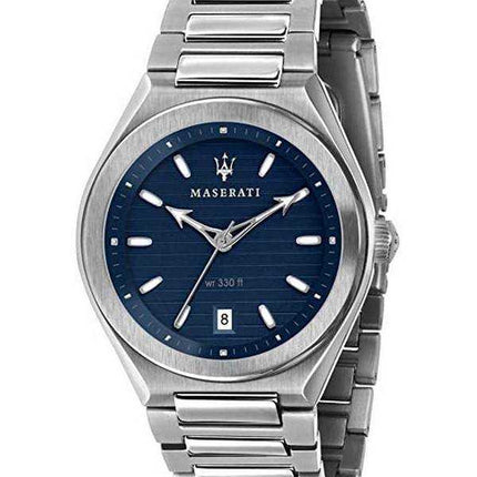 Orologio da uomo Maserati Triconic con quadrante blu al quarzo R8853139002 100M