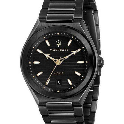 Orologio da uomo Maserati Triconic con quadrante nero al quarzo R8853139004 100M