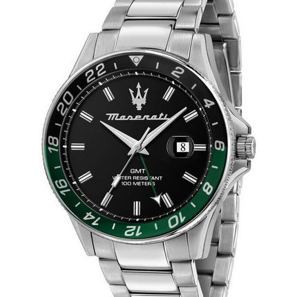 Orologio da uomo Maserati Sfida in acciaio inossidabile con quadrante nero al quarzo R8853140005 100M
