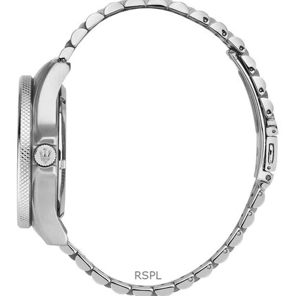 Orologio da uomo Maserati Sfida in acciaio inossidabile grigio con quadrante Sunray al quarzo R8853140010 100M