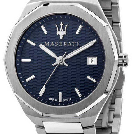 Orologio Maserati Stile quadrante blu in acciaio inossidabile al quarzo R8853142006 100M da uomo