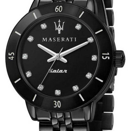 Orologio Maserati Successo Crystal Accents quadrante nero solare R8853145501 da donna