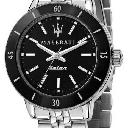 Orologio Maserati Successo quadrante nero in acciaio inossidabile solare R8853145506 da donna
